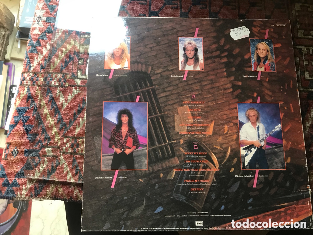 Discos de vinilo: McAuley Schenker group MSG. Save yourself - Foto 2