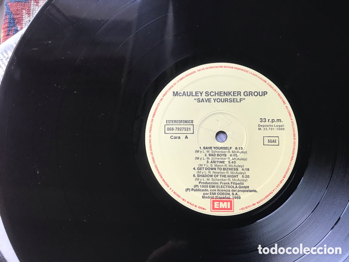 Discos de vinilo: McAuley Schenker group MSG. Save yourself - Foto 5