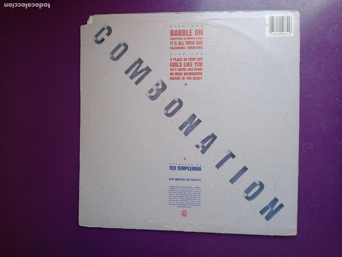 Discos de vinilo: Combonation &ndash; Combonation - LP WARNER 1984 - POP ROCK 80S - Foto 2