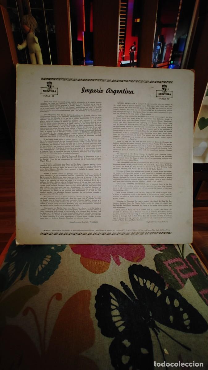 Discos de vinilo: IMPERIO ARGENTINA-LP USA - Foto 2