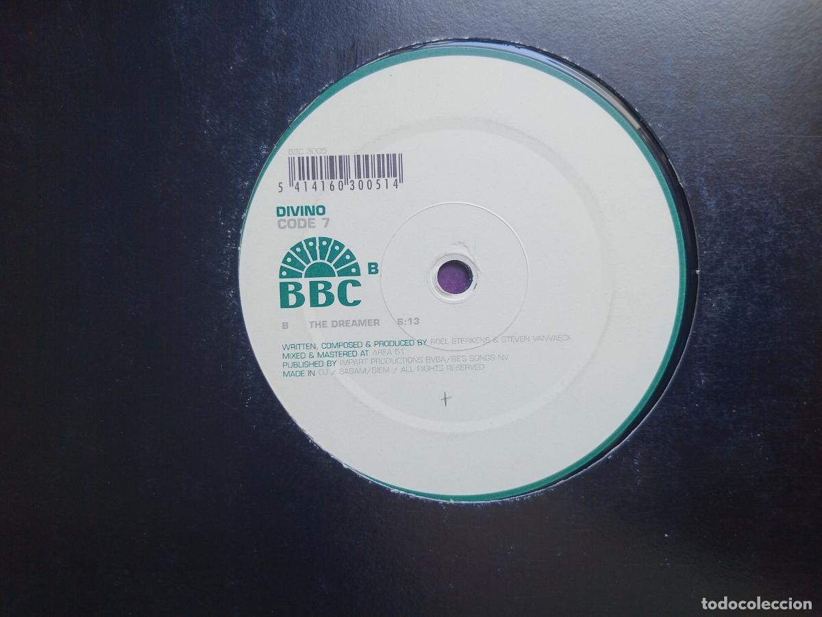 Discos de vinilo: Divino &lrm;&ndash; Code 7 - MAXI BBC RECORDS 2002 - ELECTRONICA TRANCE - Foto 2
