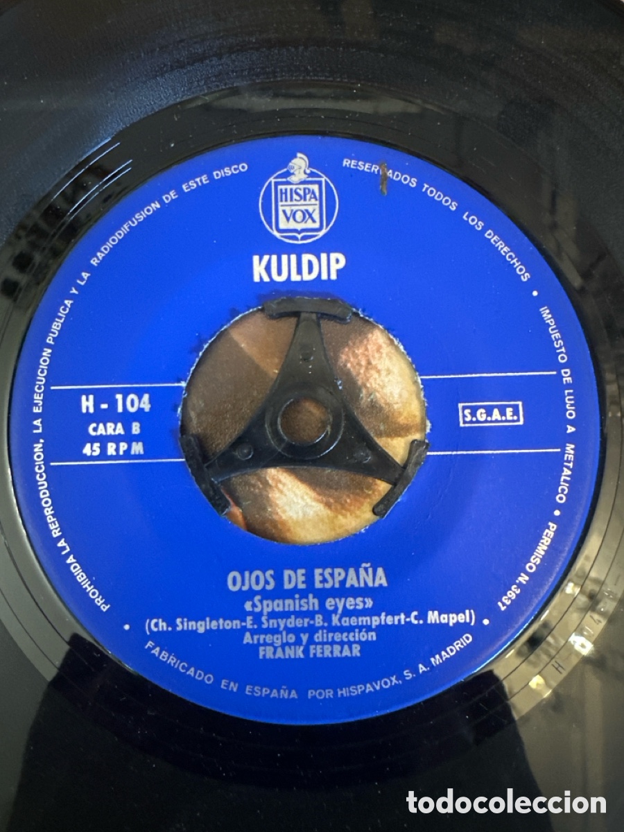 Discos de vinilo: KULDIP - LA BALADA DE LOS BOINAS VERDES SINGLE 1966 - Foto 5