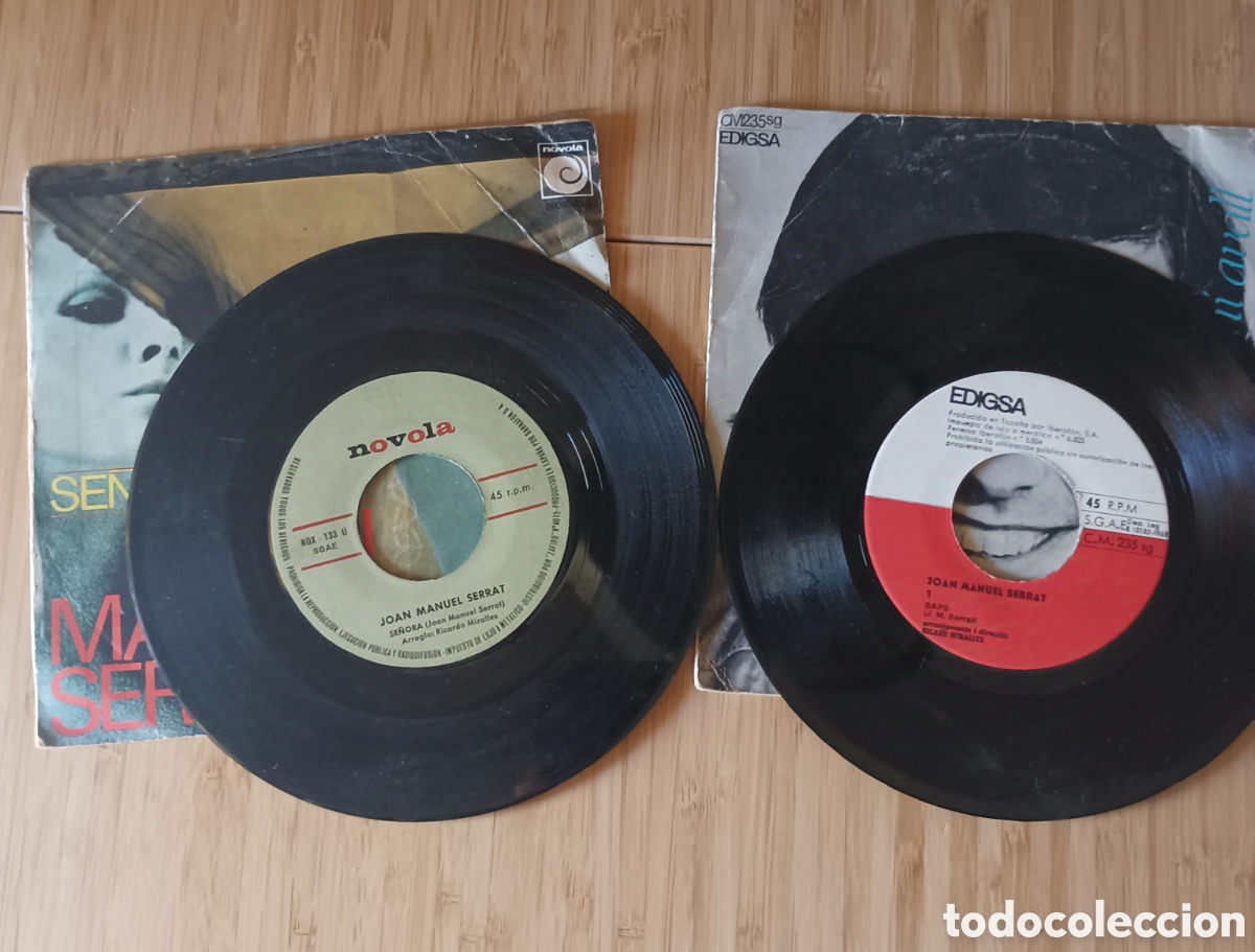 Discos de vinilo: 7 Singles JOAN MANUEL SERRAT Originales - Foto 2