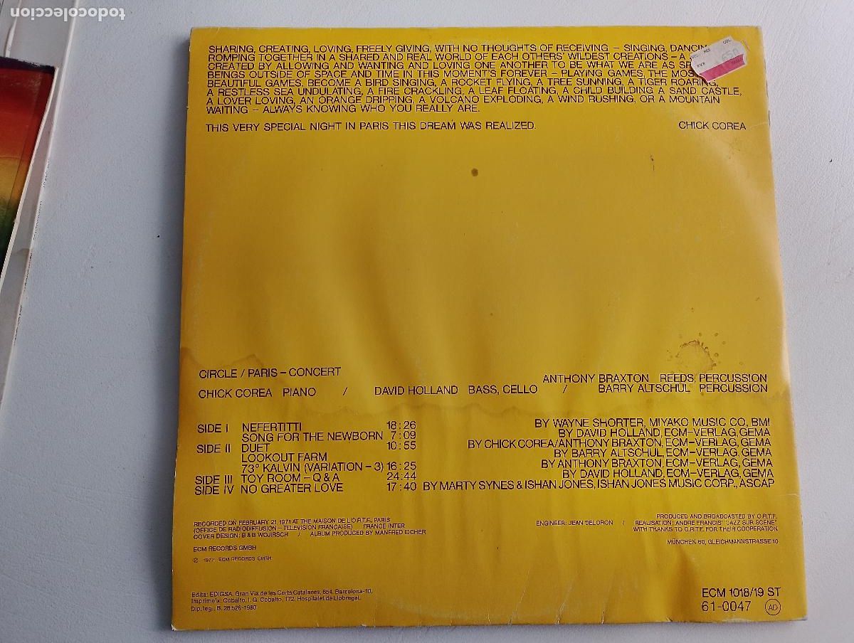 Discos de vinilo: Circle &lrm;&ndash; Paris - Concert 2LPS 1972 - Foto 3