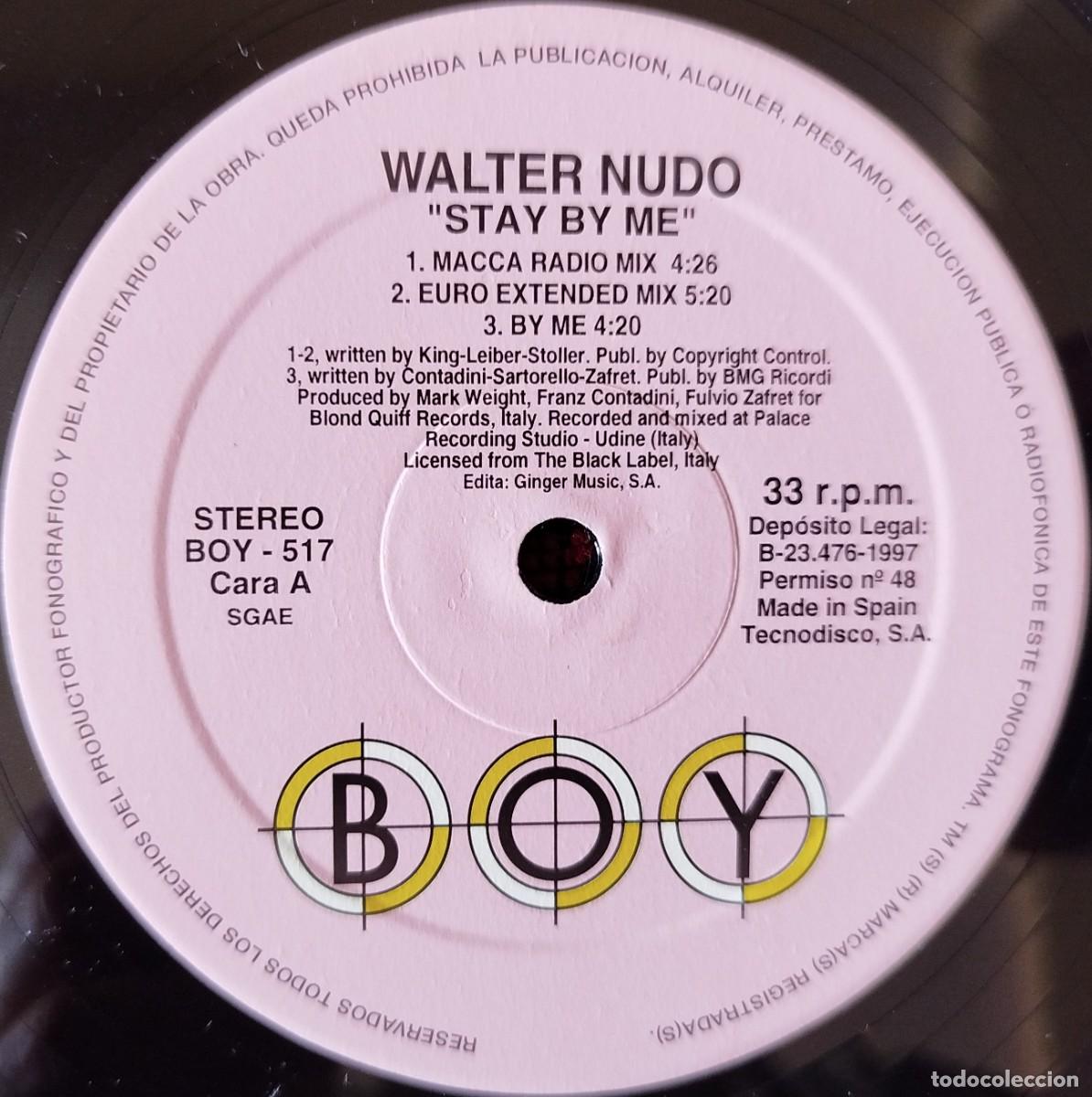 Discos de vinilo: WALTER NUDO ** Stand By Me ** MAXI SINGLE VINILO 1997 - Foto 3