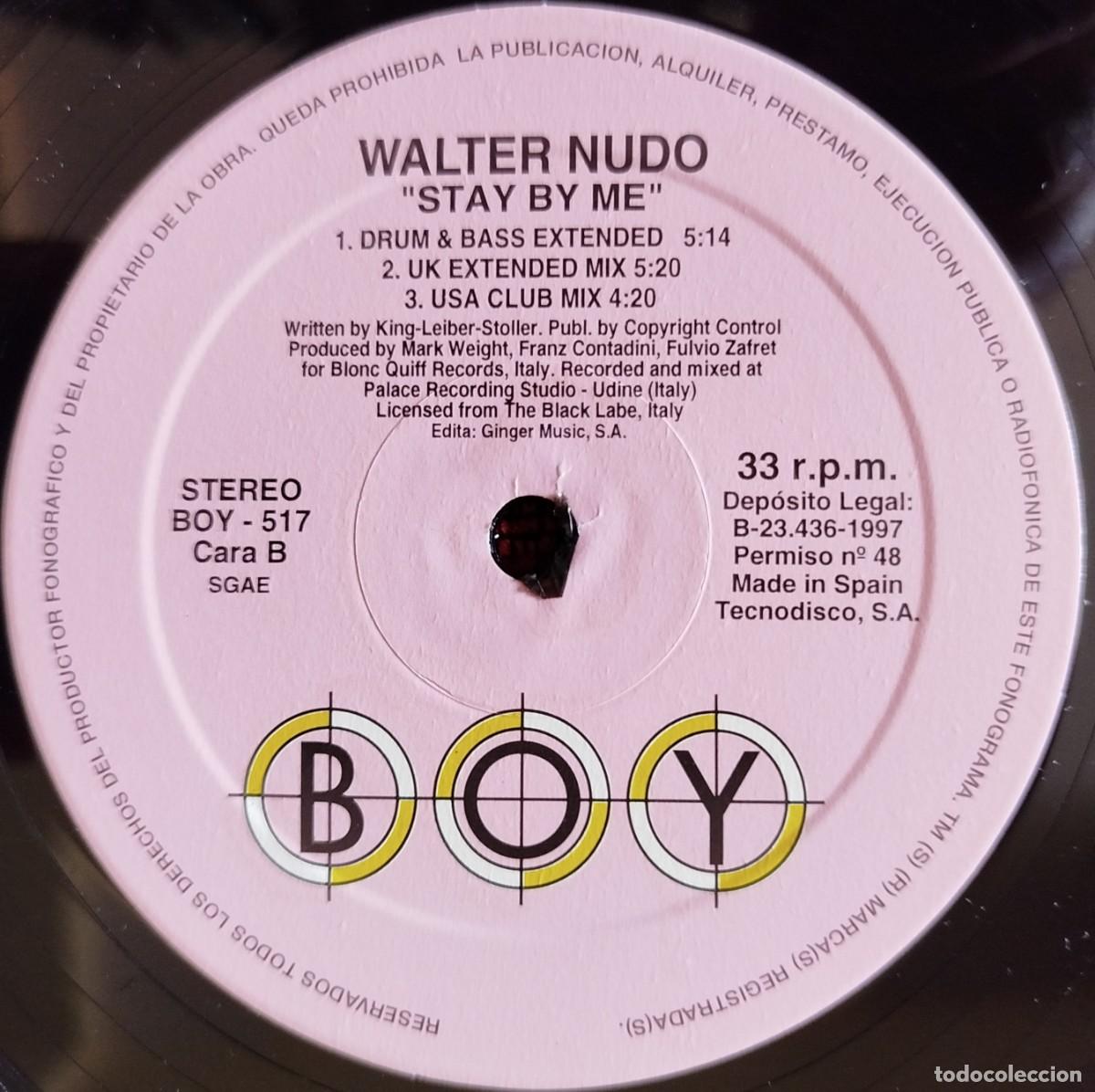 Discos de vinilo: WALTER NUDO ** Stand By Me ** MAXI SINGLE VINILO 1997 - Foto 4