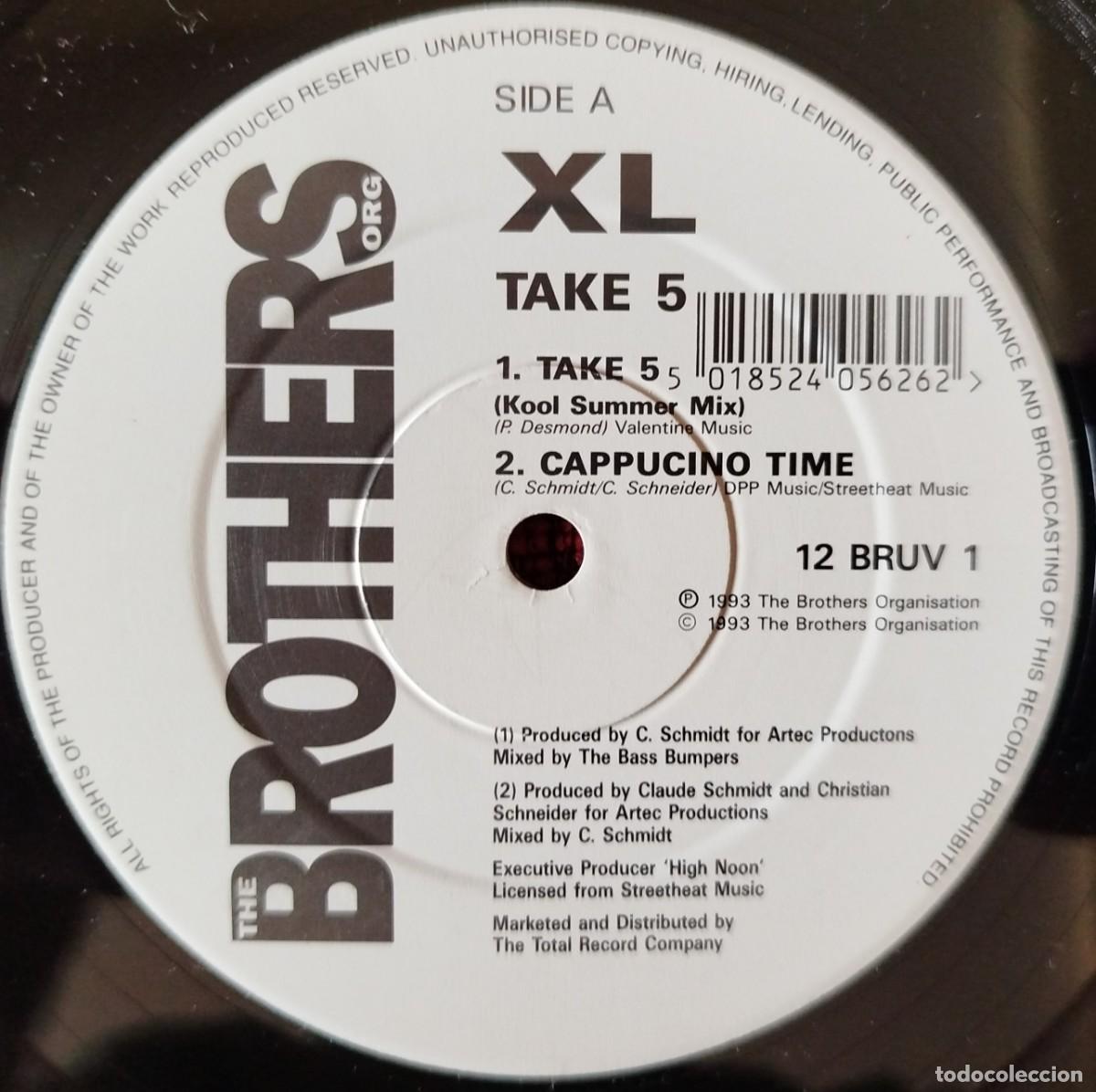 Discos de vinilo: XL ** Take 5 ** MAXI SINGLE VINILO 1993 UK - Foto 1