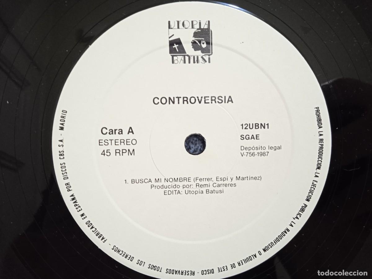 Discos de vinilo: Controversia - Busca Mi Nombre - MAXI SINGLE - 1987 - Foto 4