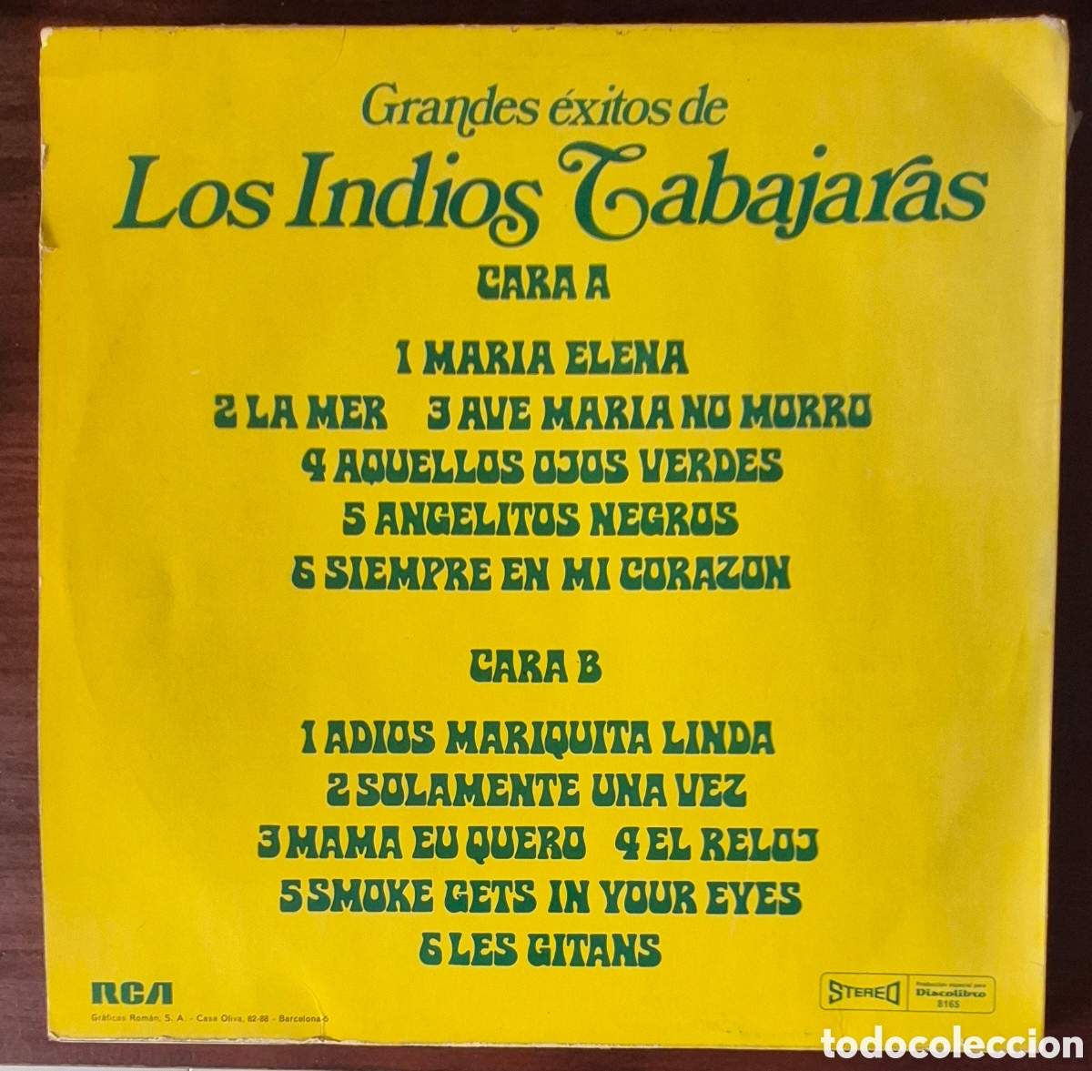 Discos de vinilo: LP - LOS INDIOS TABAJARAS - GRANDES &Eacute;XITOS - 1974 - Foto 2