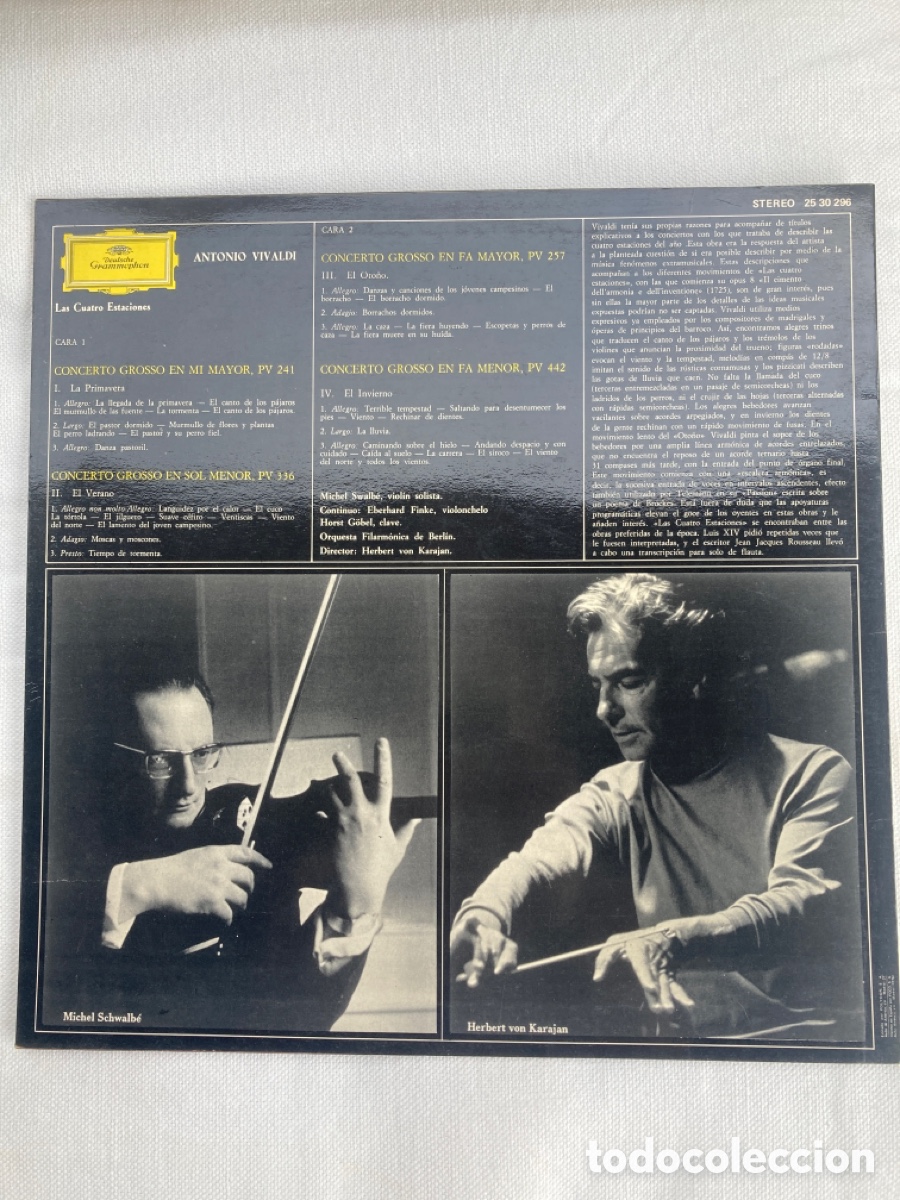 Discos de vinilo: Antonio Vivaldi Las cuatro Estaciones - Foto 2