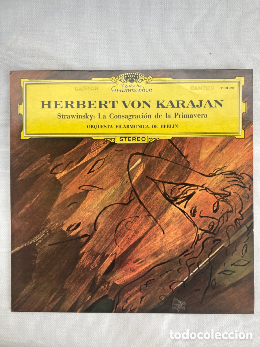 Discos de vinilo: Herbert Von Karajan StrawinskyLa consagraci&oacute;n de la primavera