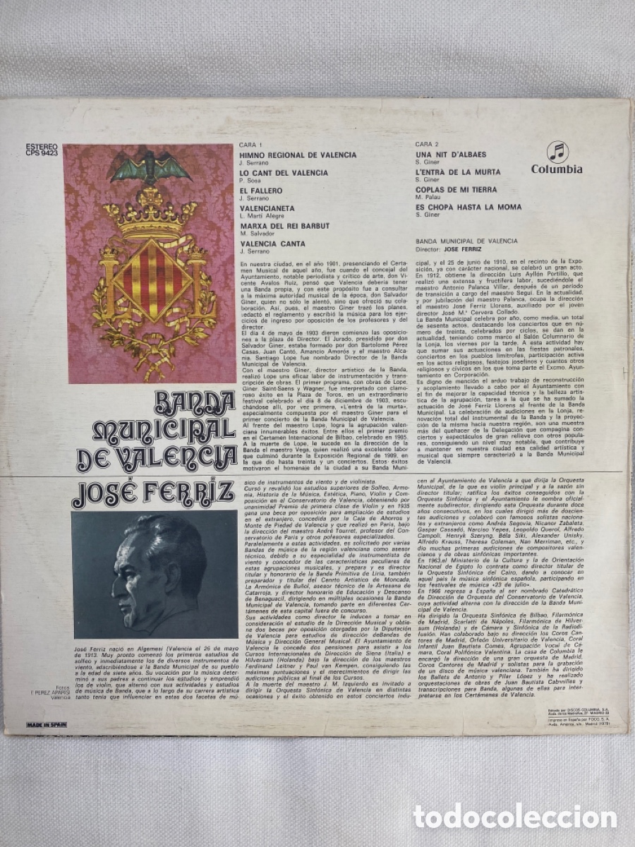 Discos de vinilo: Banda Municipal de Valencia - Foto 2