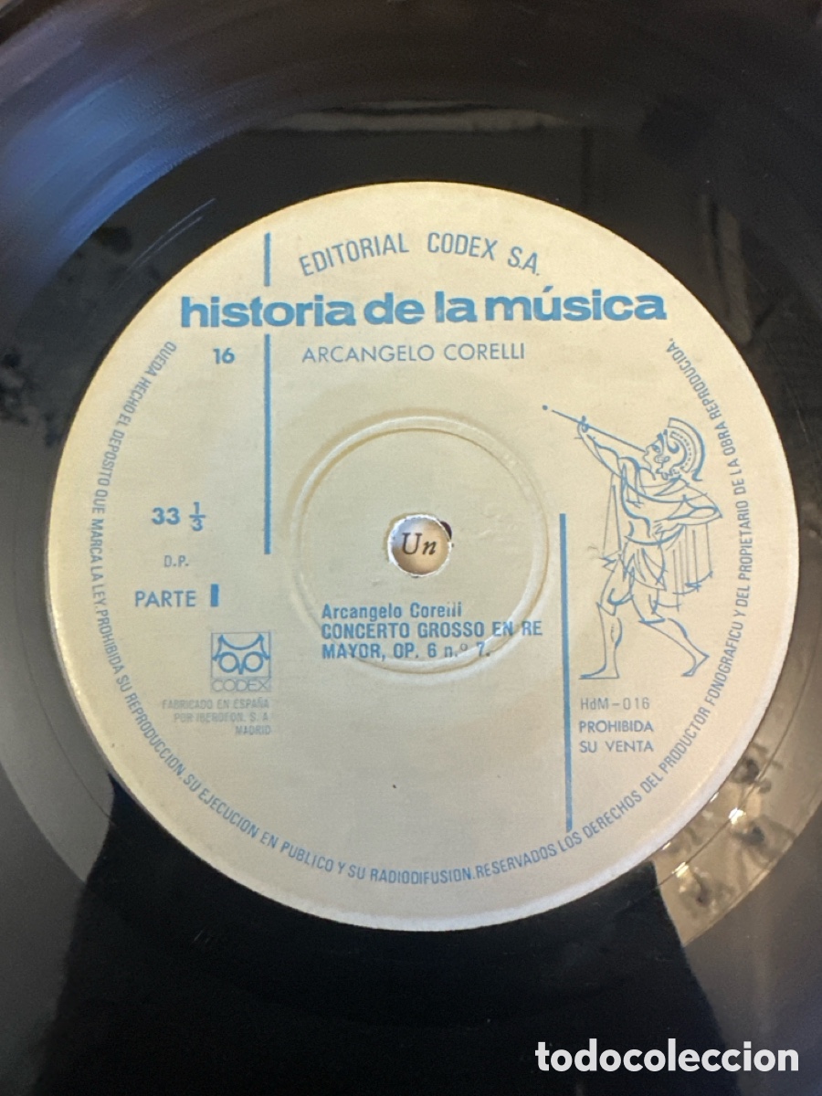 Discos de vinilo: HISTORIA DE LA M&Uacute;SICA CODEX. VOL. XVI. ARC&Aacute;NGELO CORELLI - Foto 3