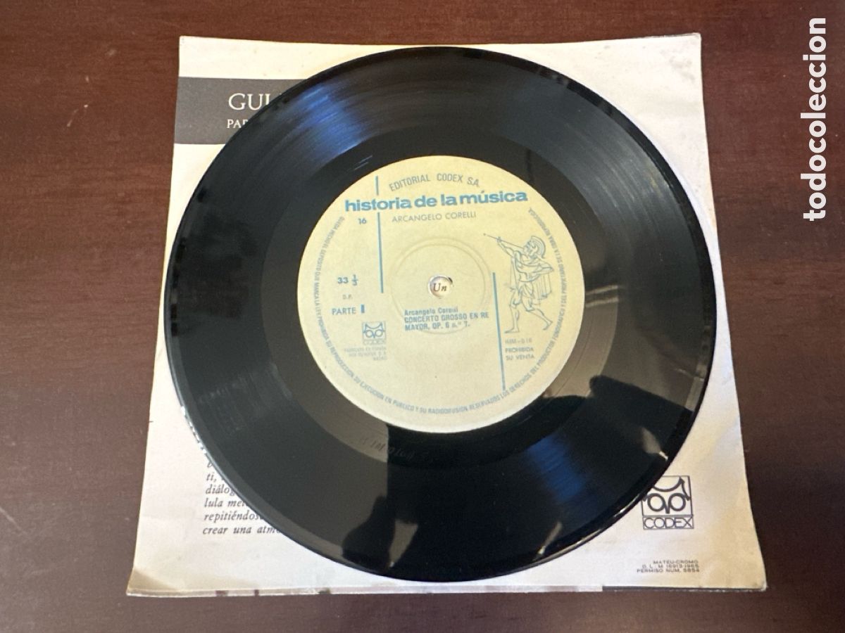 Discos de vinilo: HISTORIA DE LA M&Uacute;SICA CODEX. VOL. XVI. ARC&Aacute;NGELO CORELLI - Foto 4