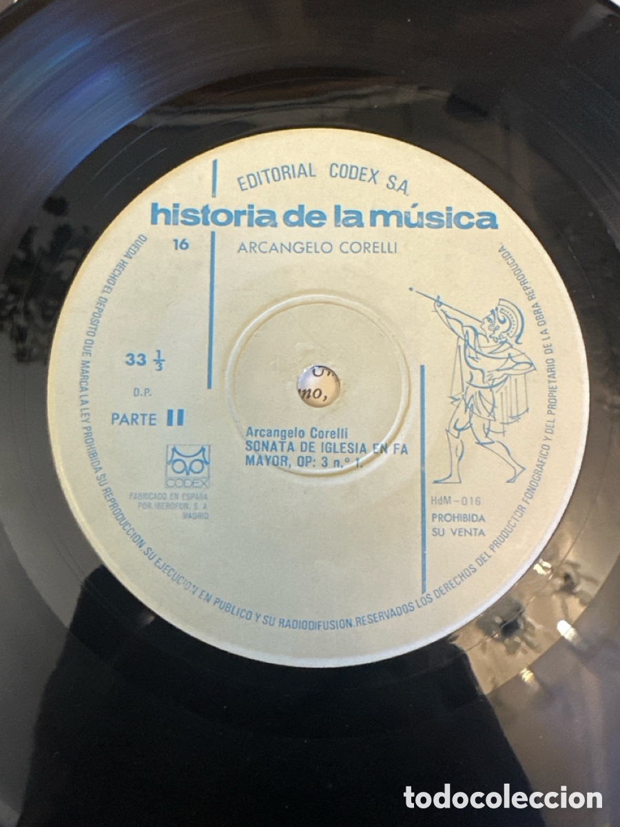 Discos de vinilo: HISTORIA DE LA M&Uacute;SICA CODEX. VOL. XVI. ARC&Aacute;NGELO CORELLI - Foto 5