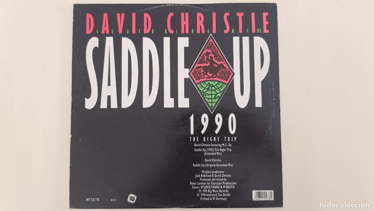 Discos de vinilo: David Christie &ndash; Saddle Up 1990 (The Right Trip) - Foto 2
