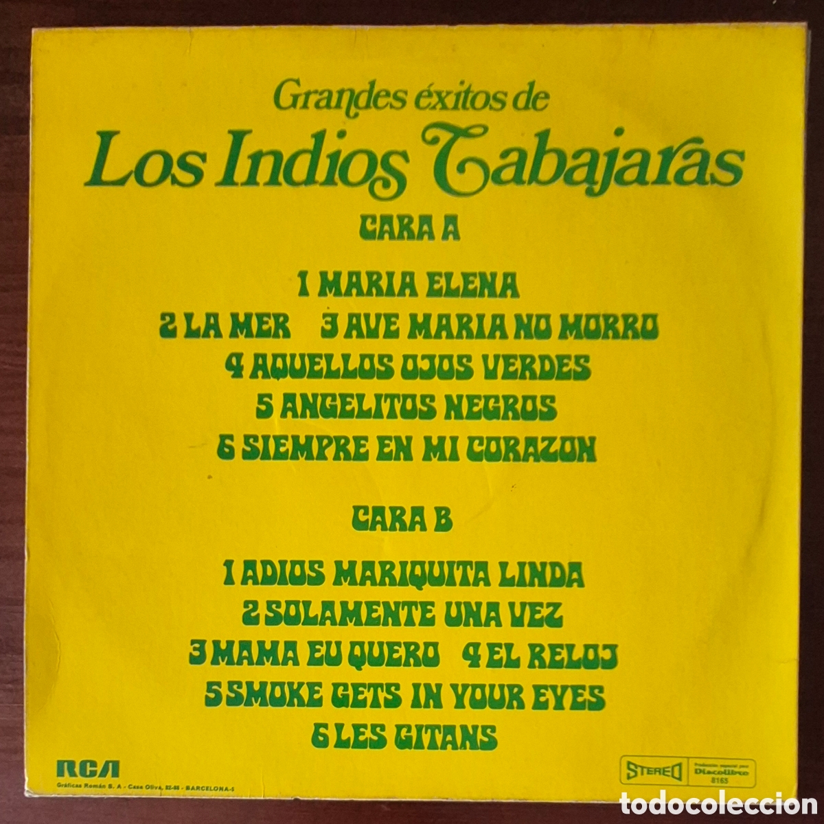 Discos de vinilo: LP - LOS INDIOS TABAJARAS - GRANDES &Eacute;XITOS DE LOS INDIOS TABAJARAS - 1974 - Foto 2