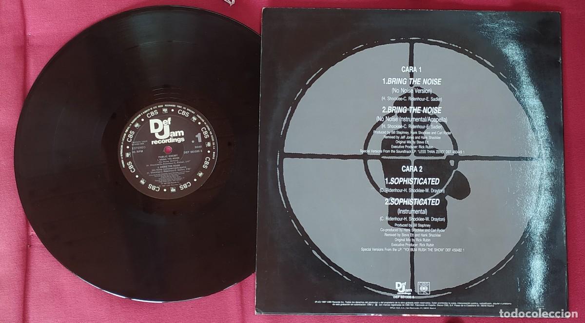 Discos de vinilo: maxisingle de vinilo Public Enemy : Bring the noise - Foto 2