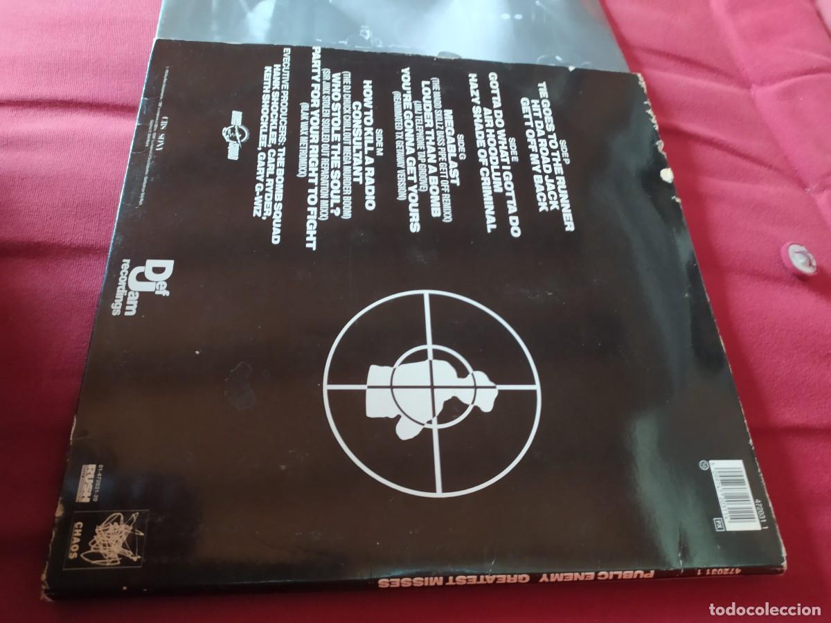 Discos de vinilo: LP Public Enemy : Greatest misses (disco doble) - Foto 2