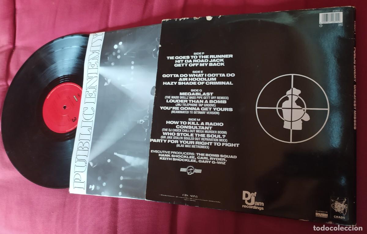 Discos de vinilo: LP Public Enemy : Greatest misses (disco doble) - Foto 4
