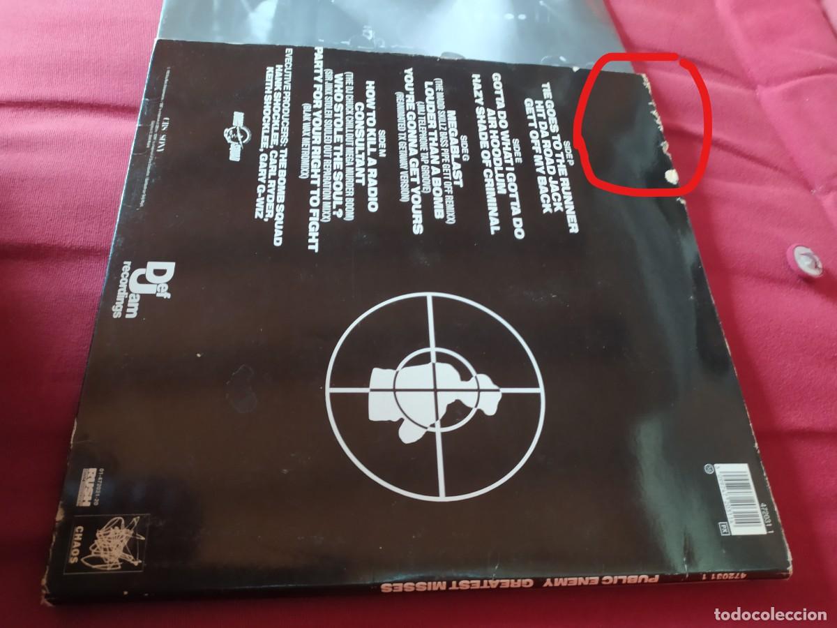 Discos de vinilo: LP Public Enemy : Greatest misses (disco doble) - Foto 5