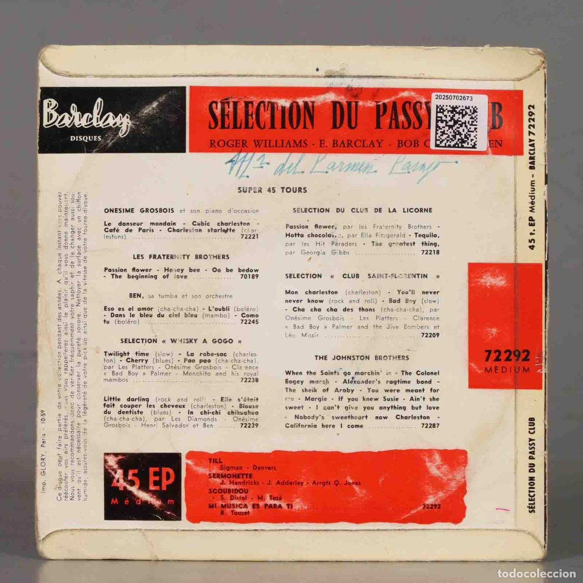 Discos de vinilo: EP. Various &ndash; S&eacute;lection Du Passy Club - Foto 2