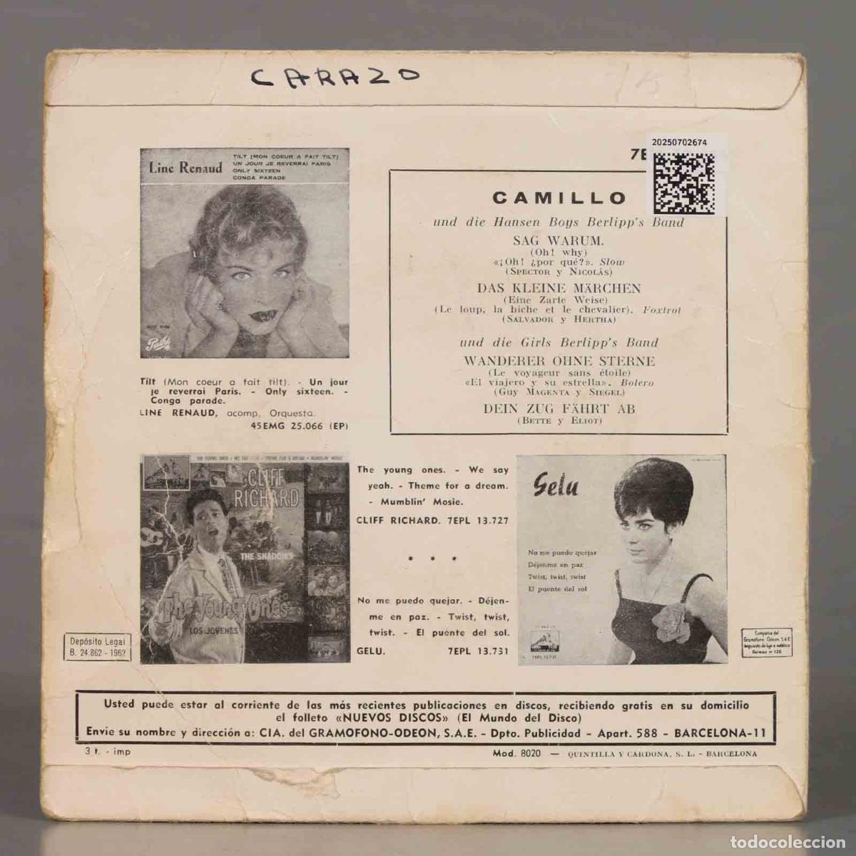Discos de vinilo: EP. Camillo &ndash; Sag Warum - Foto 2