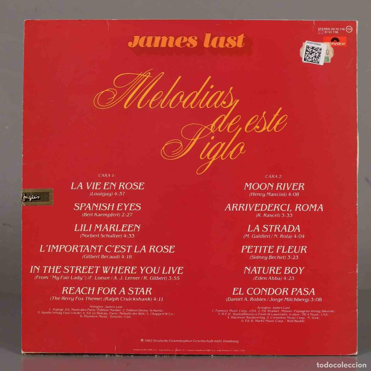 Discos de vinilo: LP. James Last &ndash; Melodias De Este Siglo - Foto 2