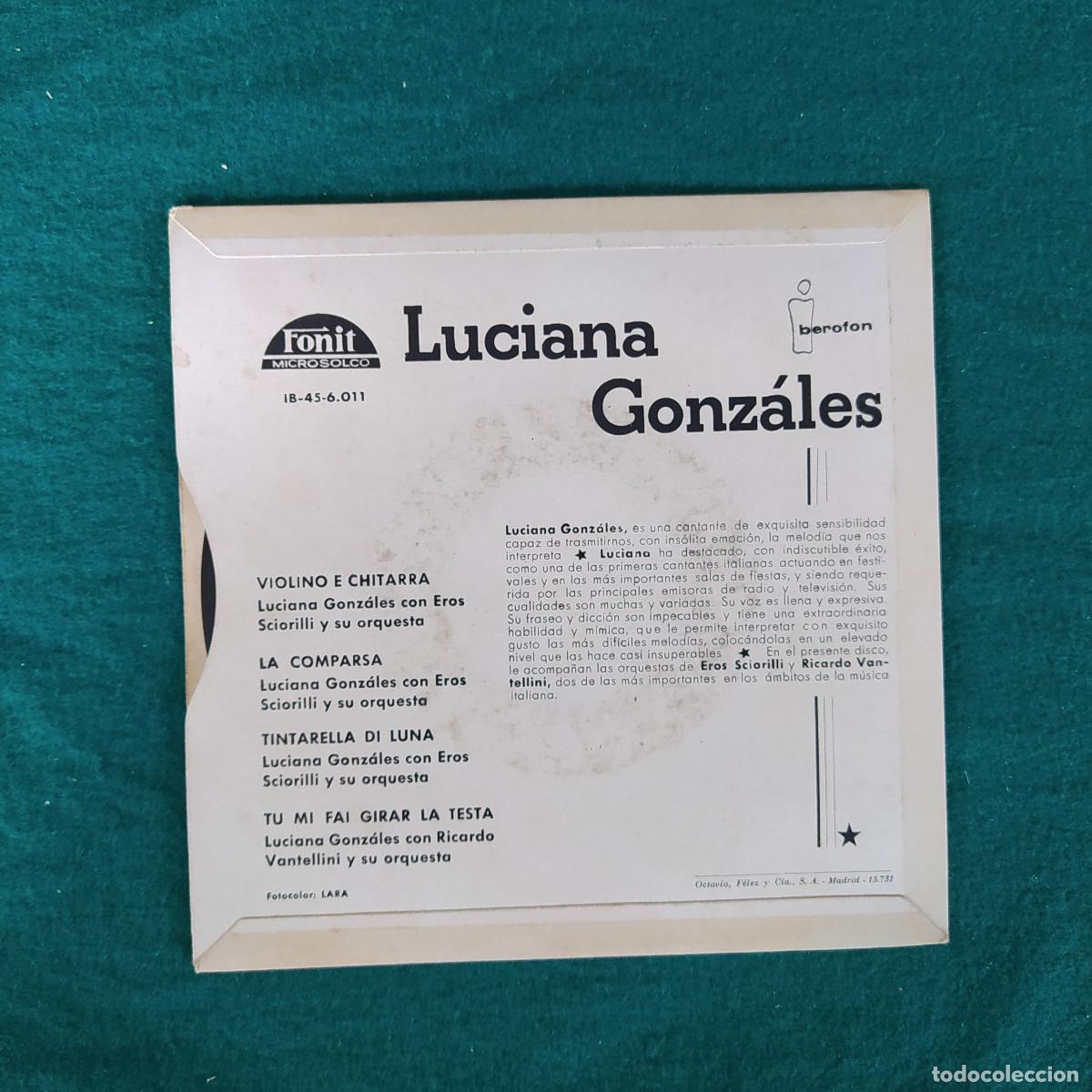Discos de vinilo: Luciana Gonz&aacute;lez* &ndash; Violino E Chitarra - Foto 2