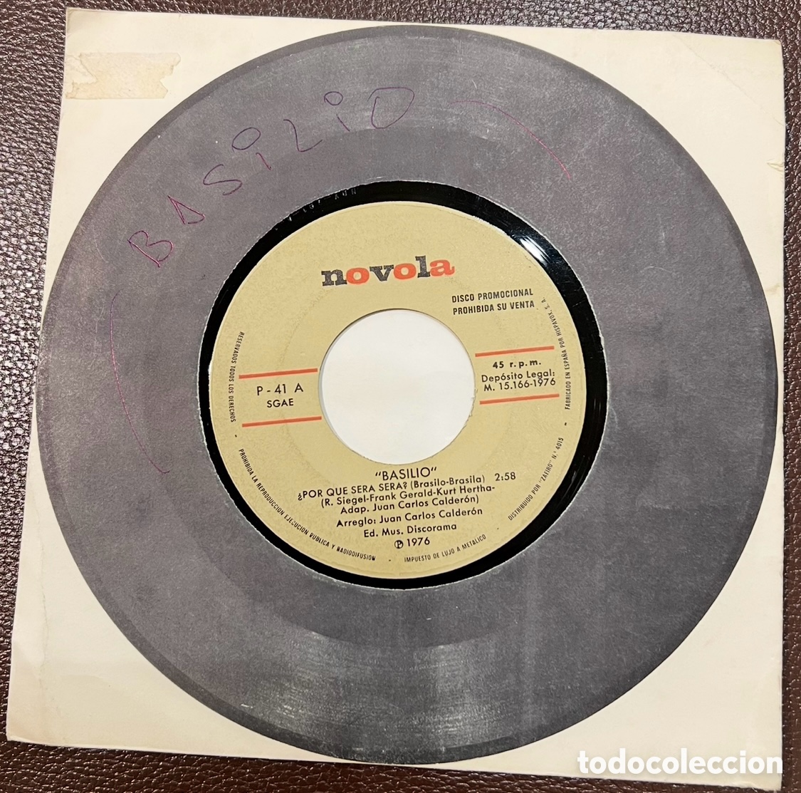 Discos de vinilo: Disco Vinilo Single. Basilio. &ldquo;&iquest;Por qu&eacute; ser&aacute; ser&aacute;?&rdquo;. 1976. - Foto 1