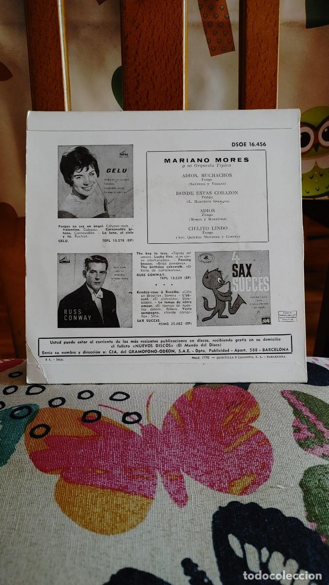 Discos de vinilo: MARIANO MORES-EP ADIOS MUCHACHOS +3 - Foto 2