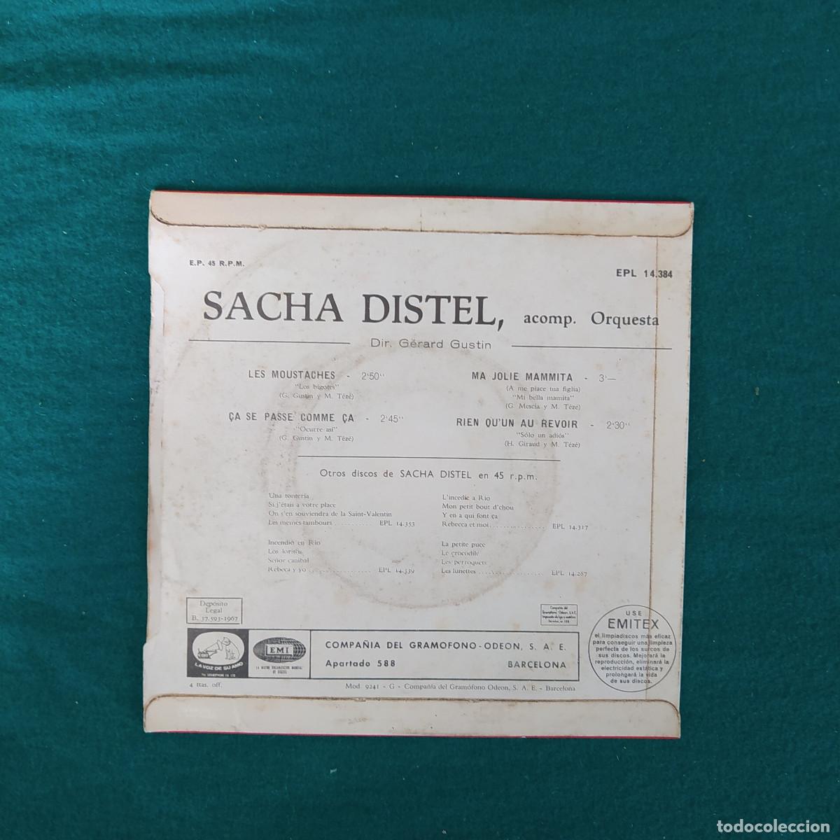 Discos de vinilo: Sacha Distel &ndash; Les Moustaches - Foto 2