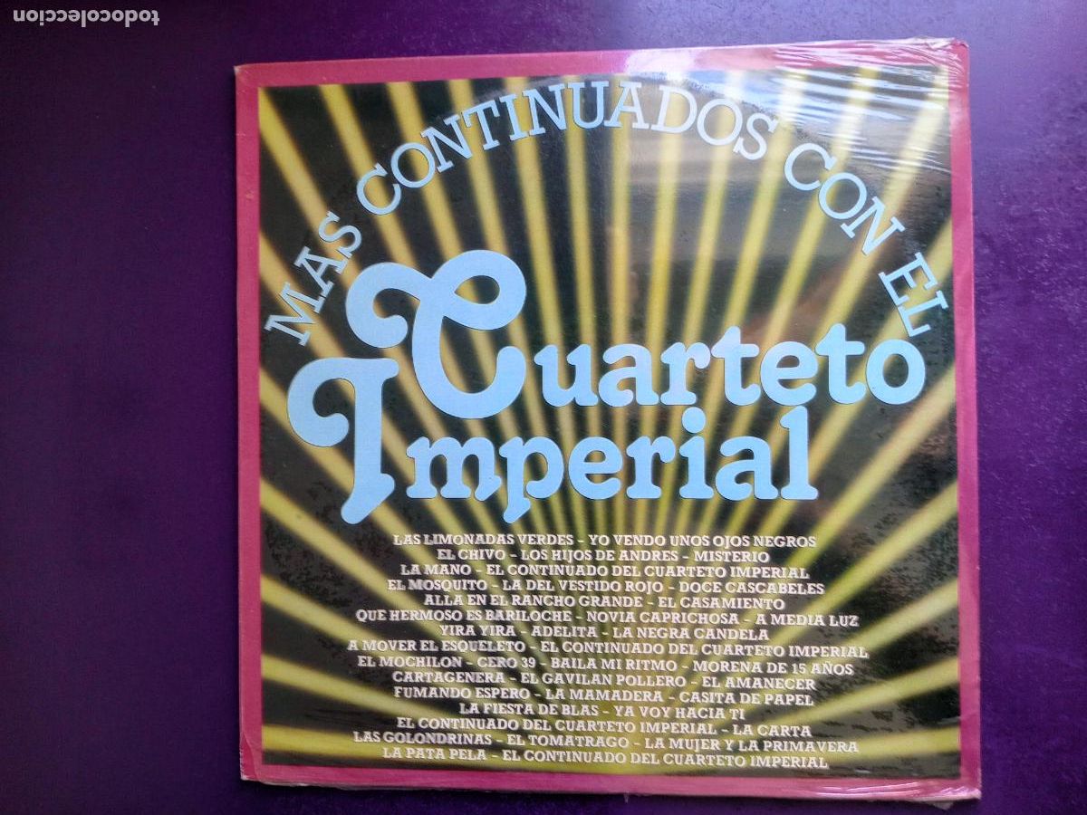 Disques de vinyle: Mas Continuados Con El Cuarteto Imperial - LP CBS 1981 PRECINTADO - COLOMBIA FOLK, LATIN