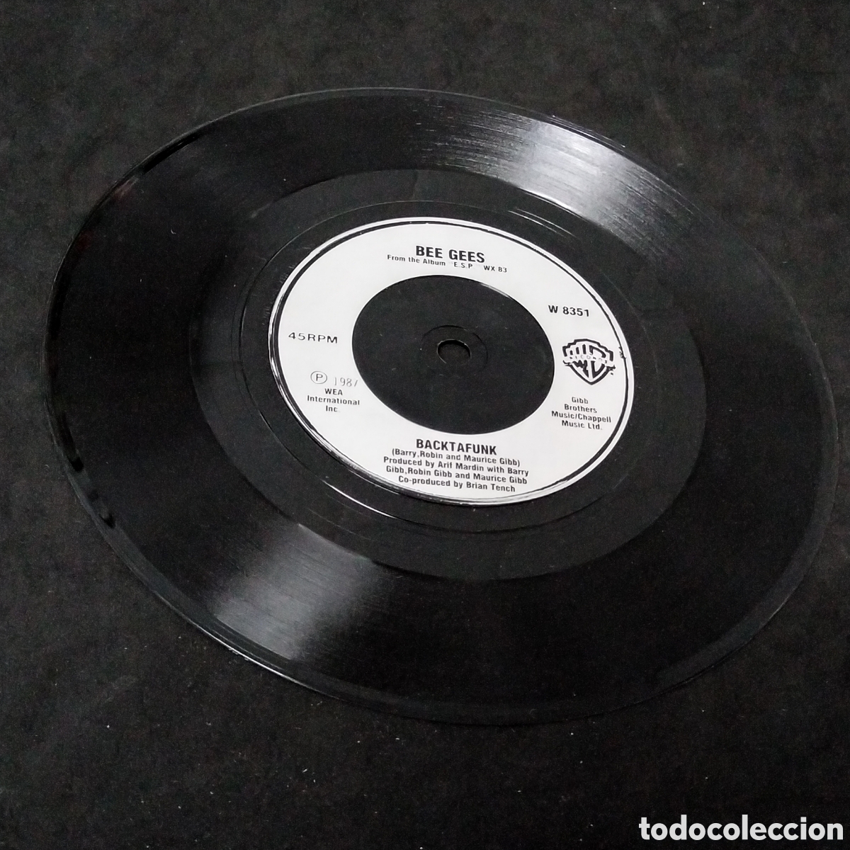 Discos de vinilo: BEE GEES - YOU WIN AGAIN + BACKFUNK - 1987 - SINGLE - Foto 3