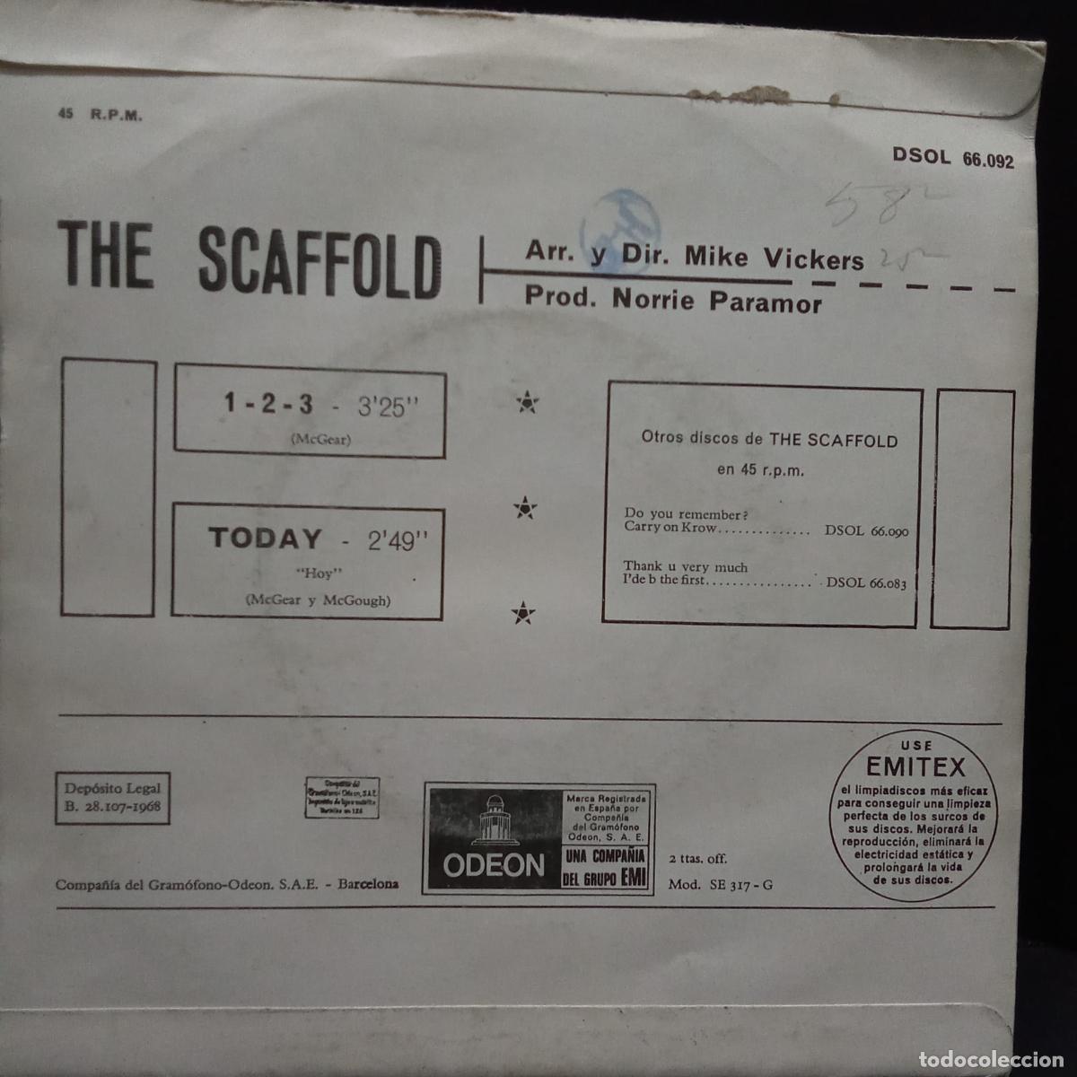 Discos de vinilo: THE SCAFFOLD. Single 1968. 1, 2, 3/ Today. - Foto 2
