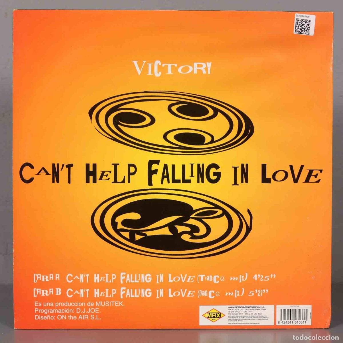 Discos de vinilo: MAXI-SINGLE. Victory &ndash; Can&acute;t Help Falling In Love - Foto 2