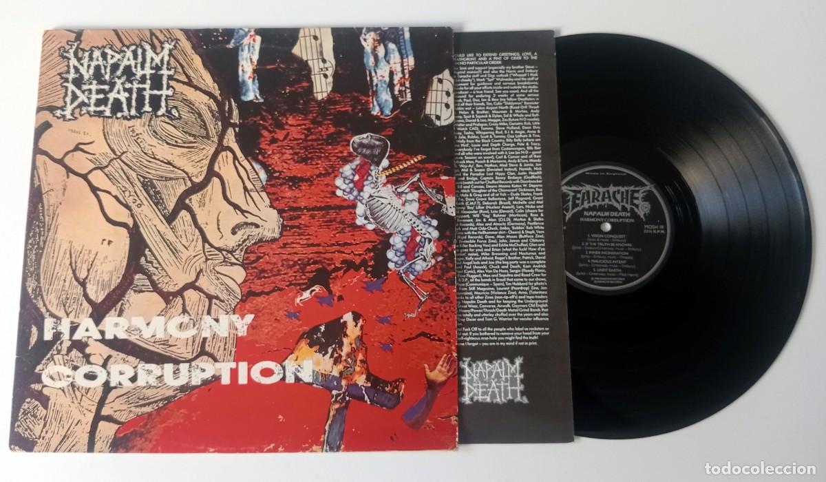 Discos de vinilo: LP NAPALM DEATH - HARMONY CORRUPTION - Foto 3
