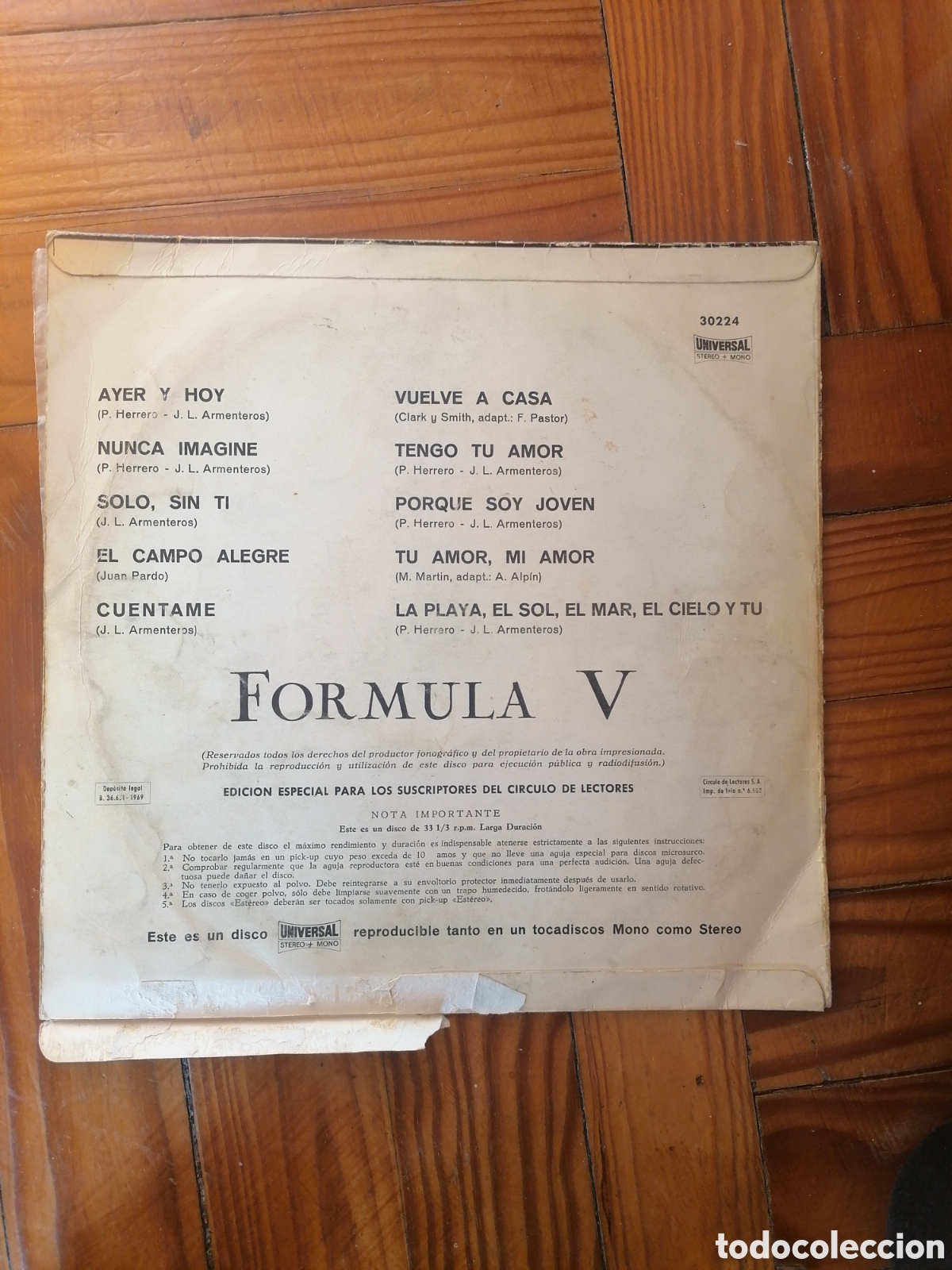 Discos de vinilo: Vinilo f&oacute;rmula V, Pergolas - Foto 2