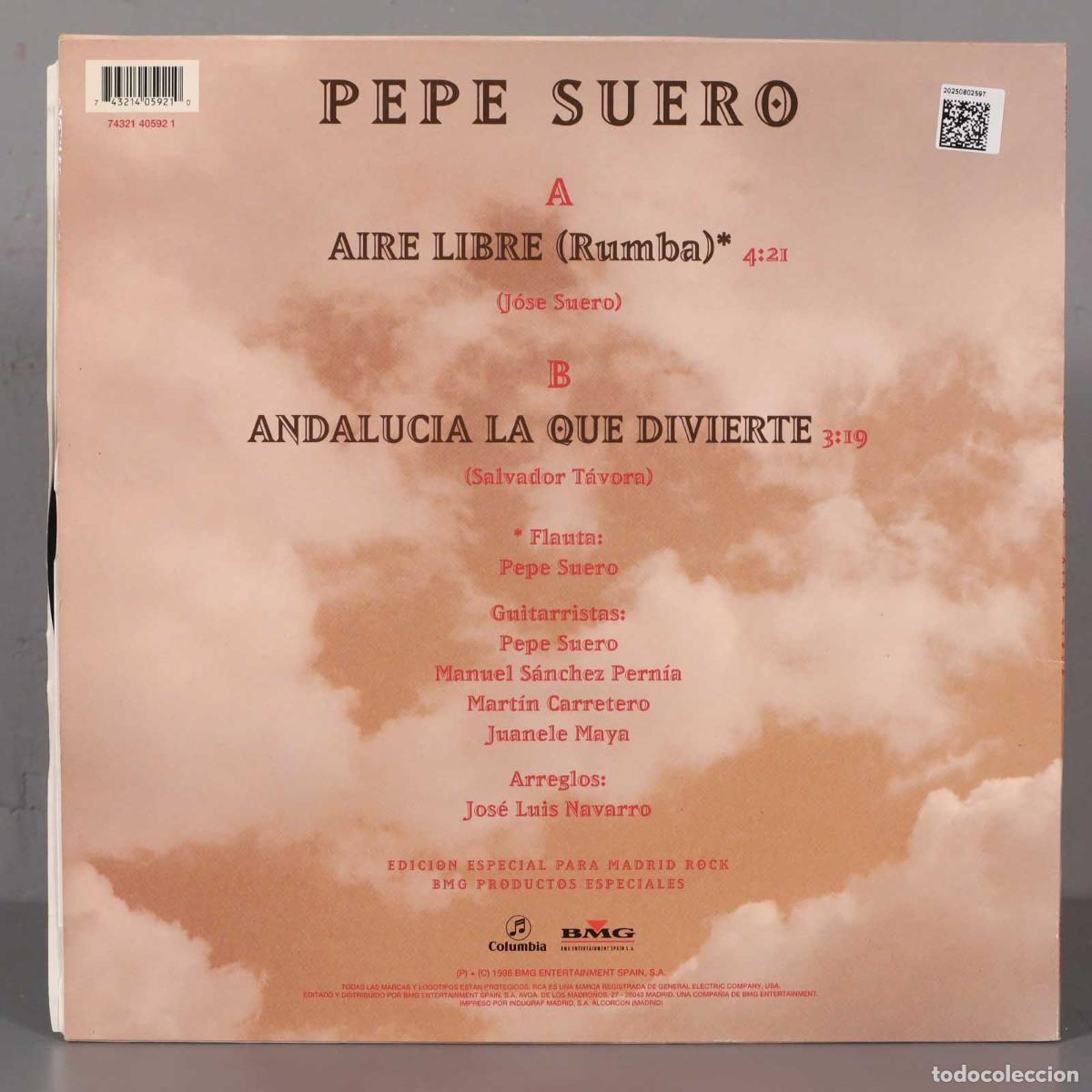 Discos de vinilo: MAXI-SINGLE. Pepe Suero &ndash; Aire Libre - Foto 2