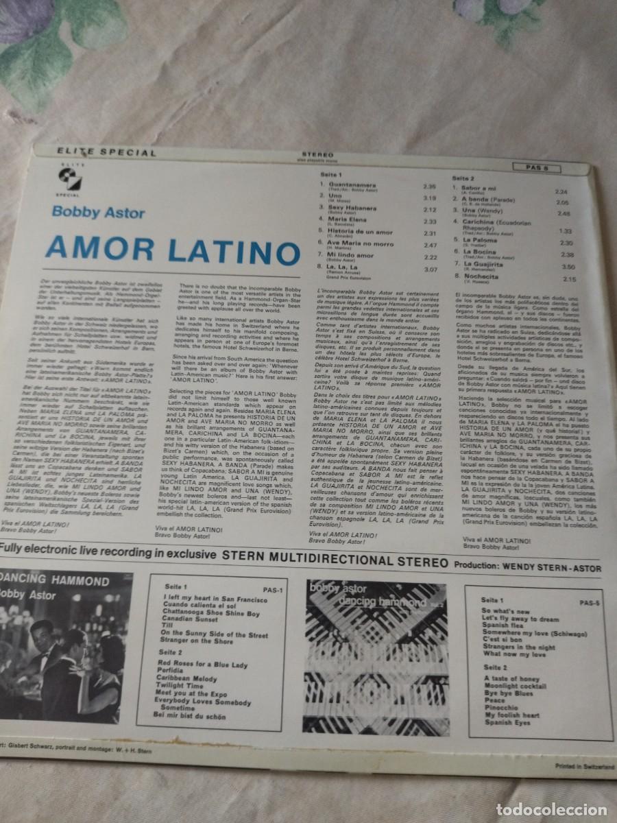 Discos de vinilo: BOBBY ASTOR: amor latino - Foto 3