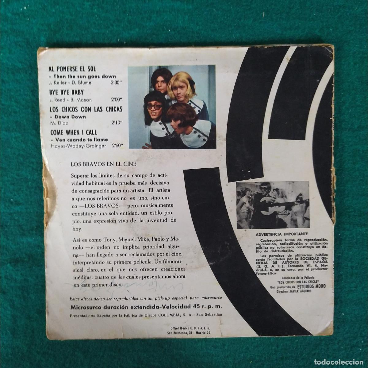 Discos de vinilo: Los Bravos &ndash; Los Chicos Con Las Chicas - Foto 2