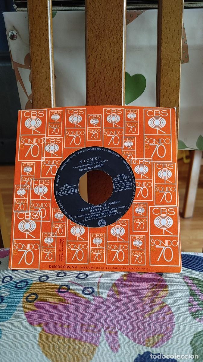 Discos de vinilo: MICHEL-EP CONTIGO-MEDIEVAL +2-SIN FUNDA - Foto 1