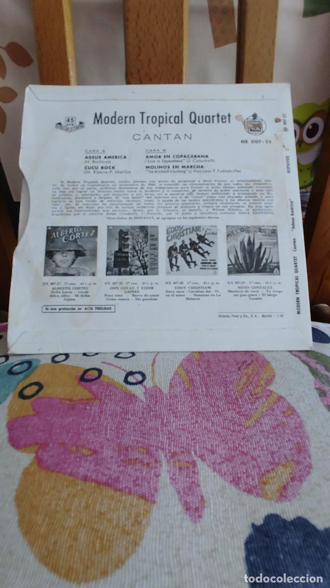 Discos de vinilo: MODERN TROPICAL QUARTET-EP ADEUS AMERICA +3 - Foto 2