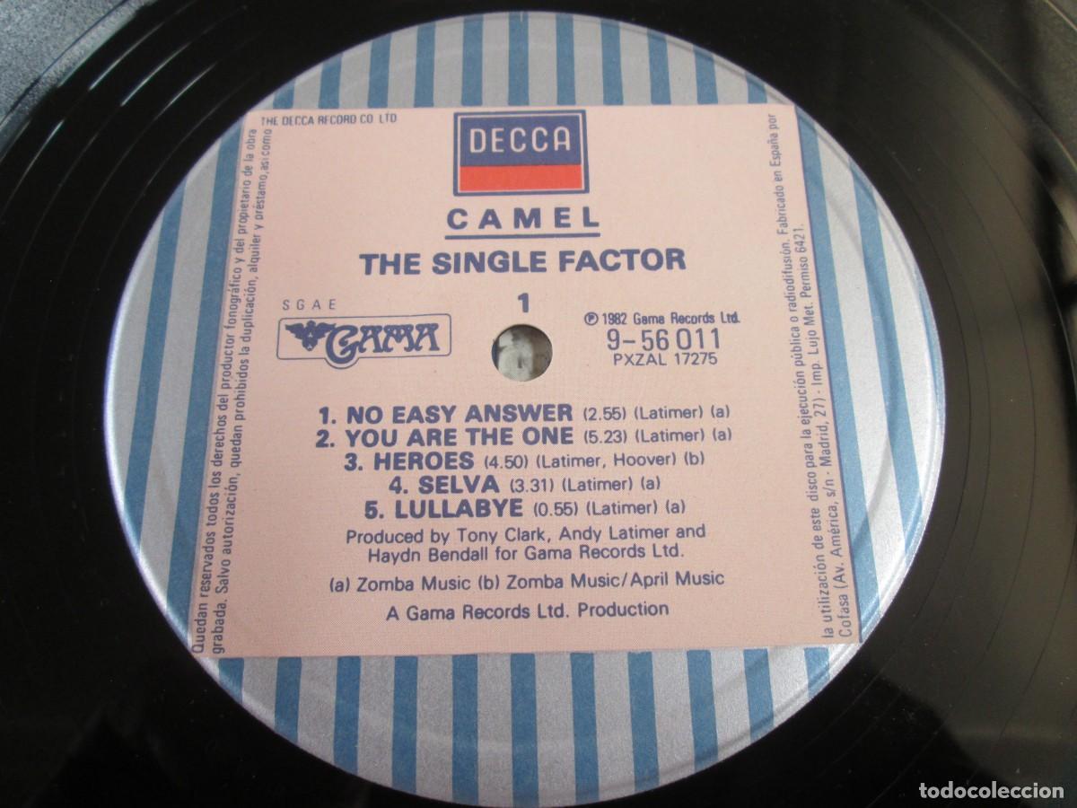 Discos de vinilo: CAMEL - The Single Factor. LP, edici&oacute;n espa&ntilde;ola 12&rdquo; 1982. Insert. Impecable (NM) - Foto 5