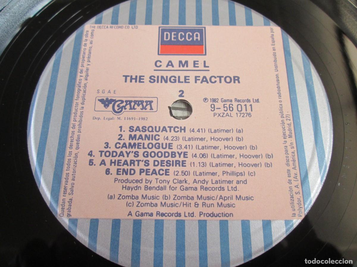 Discos de vinilo: CAMEL - The Single Factor. LP, edici&oacute;n espa&ntilde;ola 12&rdquo; 1982. Insert. Impecable (NM) - Foto 6