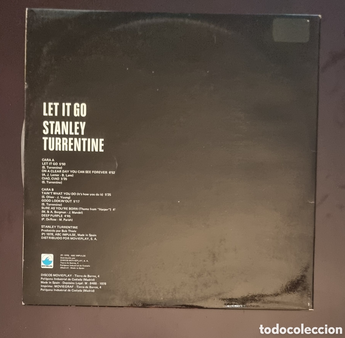 Discos de vinilo: Stanley Turrentine LP - Let It Go 1978 - Foto 2