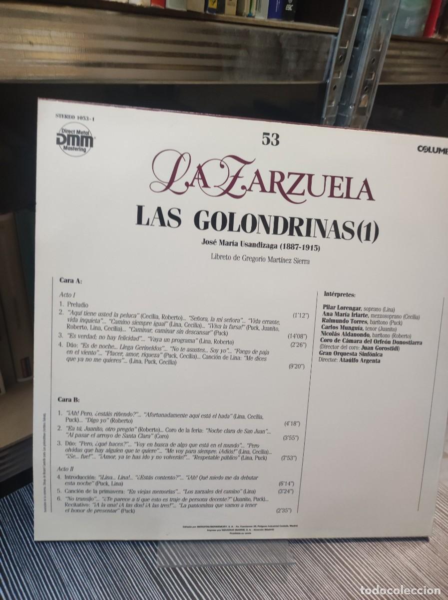 Discos de vinilo: LAS GOLONDRINAS 1 LA ZARZUELA - Foto 2