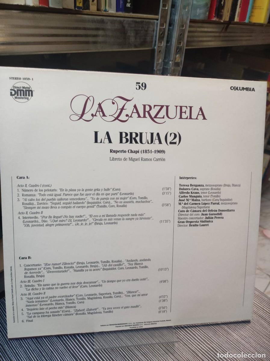 Discos de vinilo: LA BRUJA 2 LA ZARZUELA - Foto 2
