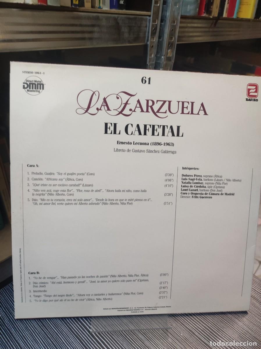 Discos de vinilo: EL CAFETAL LA ZARZUELA - Foto 2