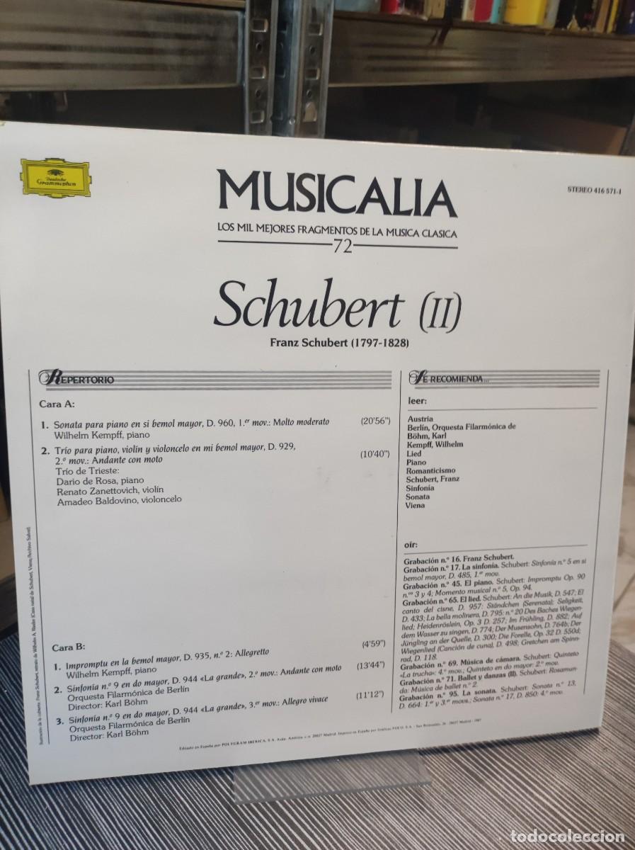 Discos de vinilo: SCHUBERT II MUSICALIA - Foto 2